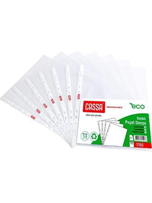 Cassa Poşet Dosya Eco 30 Mikron 100 Lü 5 Paket