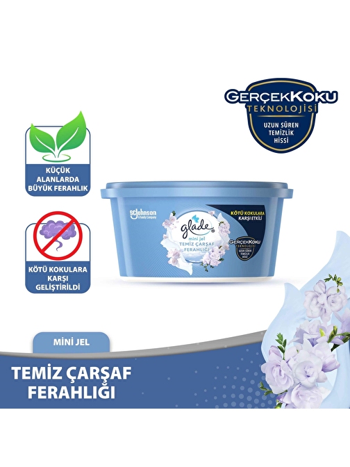 Hava Tazeleyici Jel, Mini Jel, Temiz Çarşaf Ferahlığı, 70 g