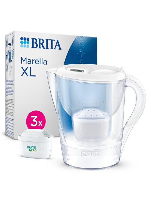 BRITA Marella XL 3x Maxtra Pro All-In-1 Filtreli Su Arıtma Sürahisi - Beyaz
