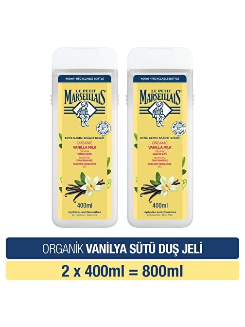Le Petit Marseillais Vanilya Sütü Duş Jeli 2x400 Ml