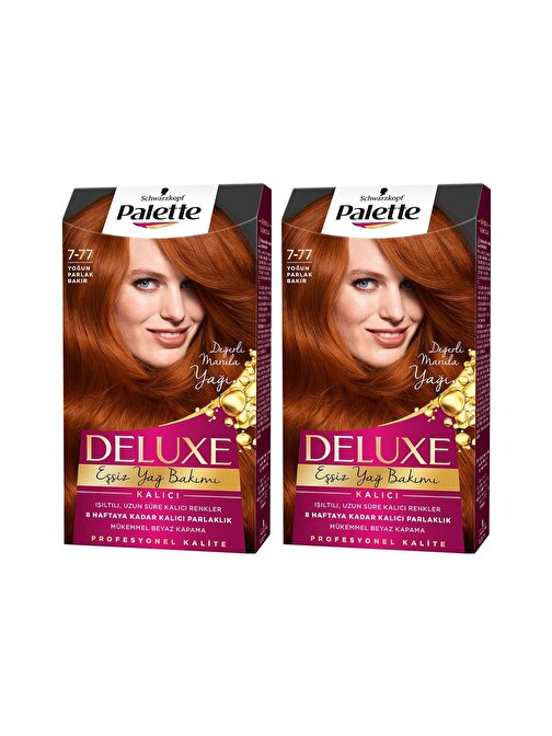 Palette Deluxe 7-77 Yoğun Parlak Bakır X 2 Adet Saç Boyası