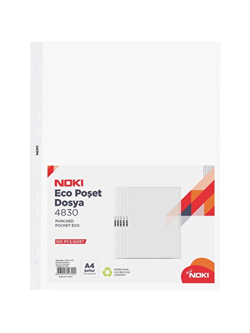 Noki Poşet Dosya Eco A4 100 lü Paket