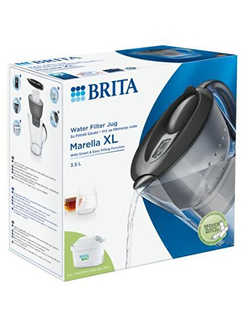BRITA Marella XL Maxtra Pro All-In-1 Filtreli Su Arıtma Sürahisi - Grafit