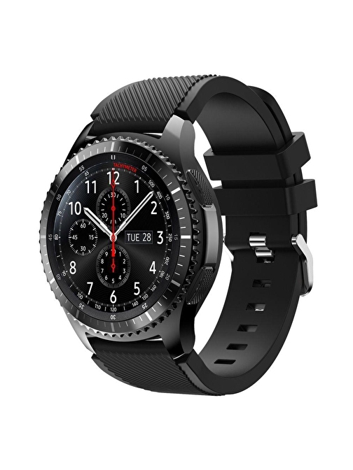 Samsung Gear S3 Gear Watch 3 45mm Uyumlu Silikon Kordon Kayış