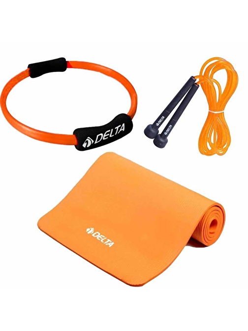 Delta 10 mm Pilates Minderi 35 cm Pilates Çemberi Atlama İpi Seti