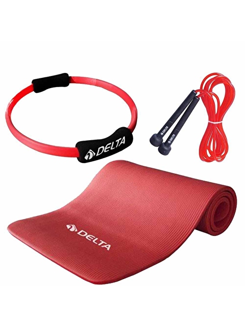 Delta 15 mm Pilates Minderi 35 cm Pilates Çemberi Atlama İpi Seti