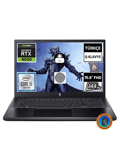 Acer Nitro V 15 ANV15-51-54UY NH.QNBEY.001A6 i5-13420H 16GB 512SSD+1TBSSD RTX4050 15.6" FullHD FreeDOS Taşınabilir Bilgisayar-CNT007