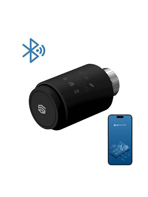 Akıllı Termostatik Radyatör Vanası Bluetooth Isı Ayarlı