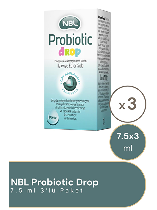 NBL Probiotic Drop 7.5 ml Damla 3'lü Paket
