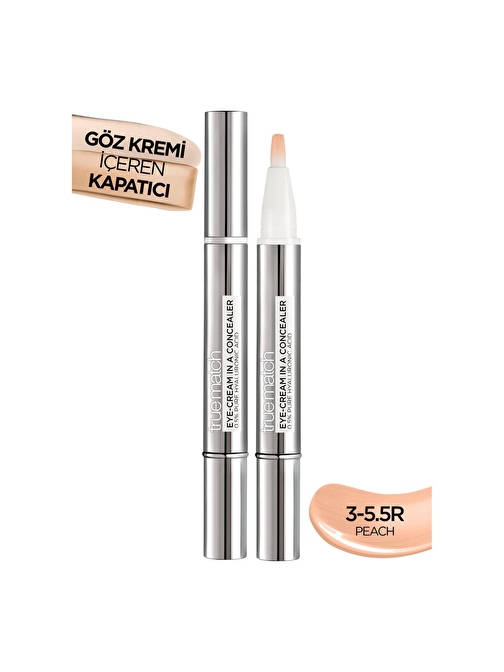 L'Oréal Paris True Match Göz Kremi İçeren Kapatıcı [ 2'si 1 Arada ] 3-5,5R