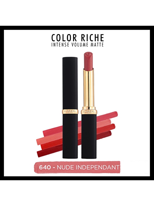 L'Oréal Paris Color Riche Intense Volume Matte Ruj - 640 Nude Independant