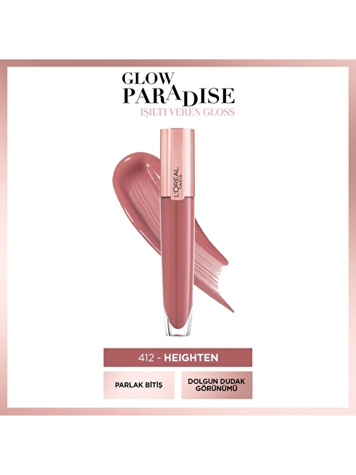 L'Oréal Paris Glow Paradise Balm in Gloss - Işıltı Veren Parlatıcı 412 I Heighten