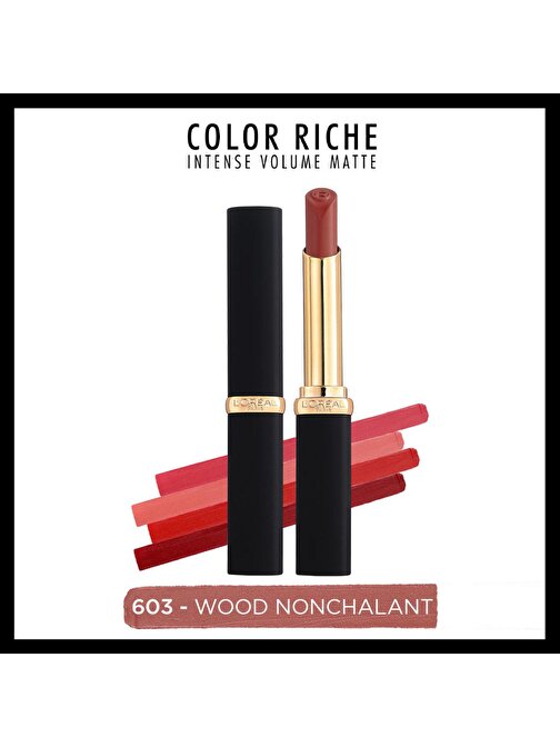 L'Oréal Paris Color Riche Intense Volume Matte Ruj - 603 Wood Nonchalant