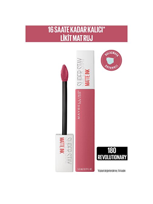 Maybelline New York Super Stay Matte Ink Likit Mat Ruj - 180 Revolutionary - Pembe