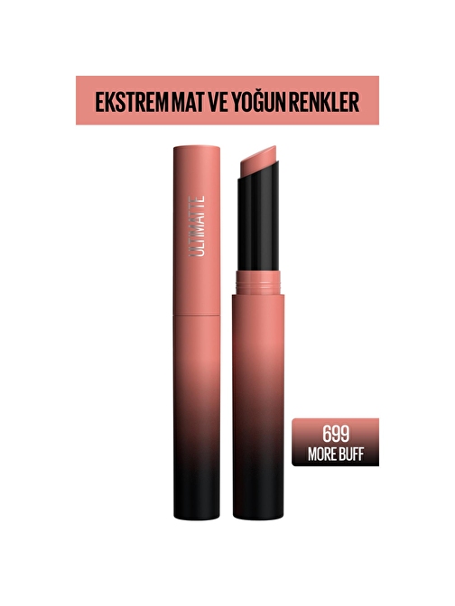 Maybelline New York Color Sensational Ultimatte Mat Ruj- 699 More Buff (Nude)