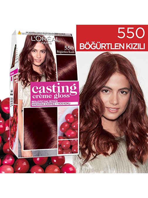 L'Oréal Paris Casting Crème Gloss Saç Boyası - 550 Böğürtlen Kızılı