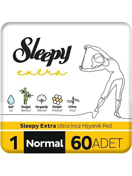 Sleepy Extra Ultra Ince Hijyenik Ped Normal 60 Adet Ped