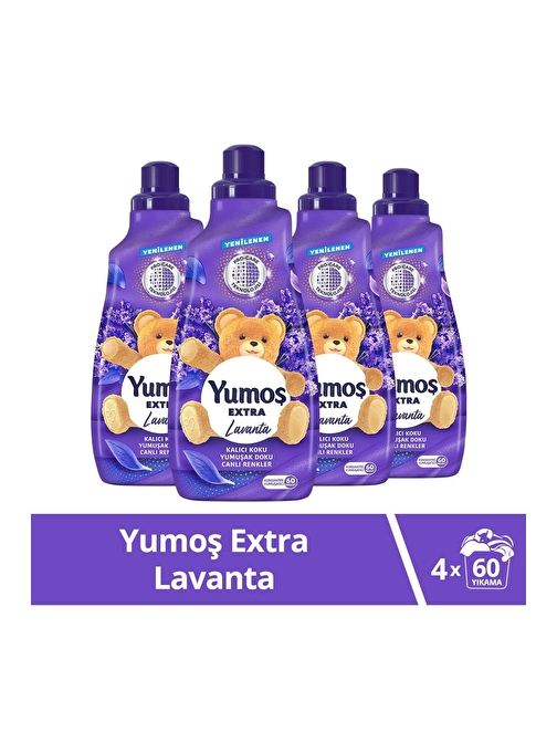 Yumoş Extra Konsantre Çamaşır Yumuşatıcısı Lavanta 4 x 1440 ML