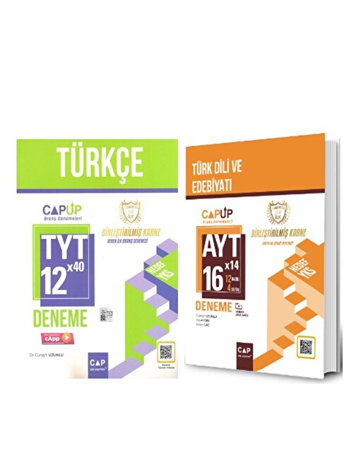 Çap Yayınları TYT Türkçe ve AYT Türk Dili Edebiyatı Deneme Seti 2 Kitap
