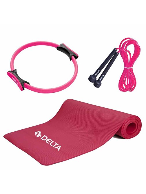 Delta 10 mm Pilates Minderi 38 cm Pilates Çemberi Atlama İpi Seti