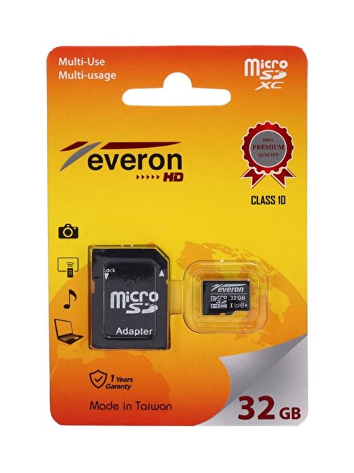 Everon 32Gb Microsd-Hc U1 Class 10 Hafıza Kartı+Sd Adaptör