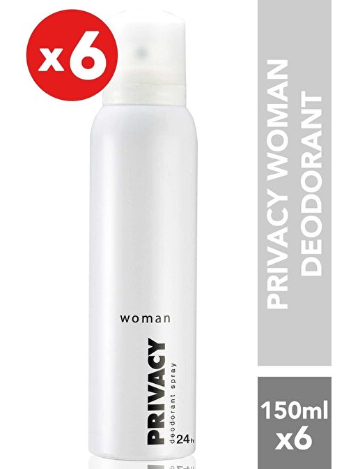 Privacy Kadın Deodorant 150ml x 6 Adet 