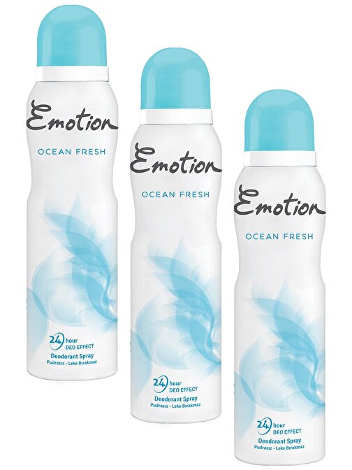 Emotion Ocean Fresh 3lü Kadın Deodorant 150 ml x 3