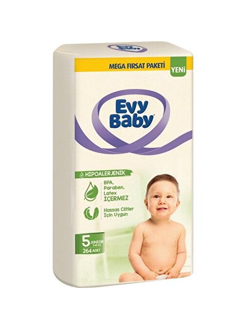 Evy Baby Bebek Bezi Mega Fırsat Paketi 5 Numara 264 Adet