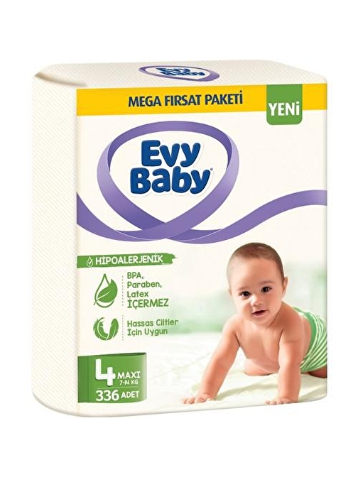 Evy Baby Bebek Bezi Mega Fırsat Paketi 4 Numara 336 Adet