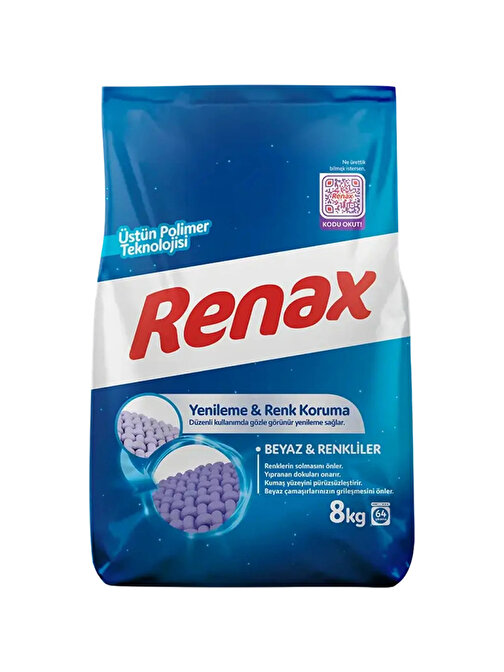Renax Matik Beyaz & Renkliler Toz Çamaşır Deterjanı 8 Kg