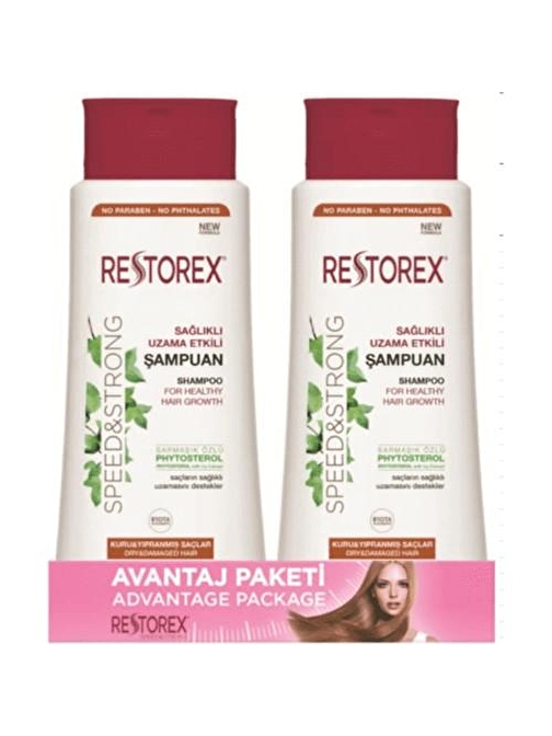 Restorex Kuru ve Yıpranmış Saçlar Şampuan 500 ml 2'li