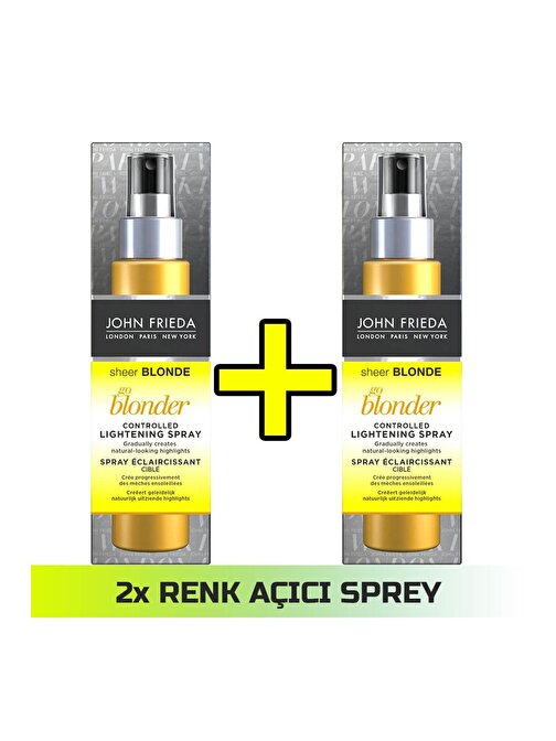 Sarı Saçlar İçin Renk Açıcı Sprey - Sheer Blonde Spray 100 ml x 2 Adet 50371561511221