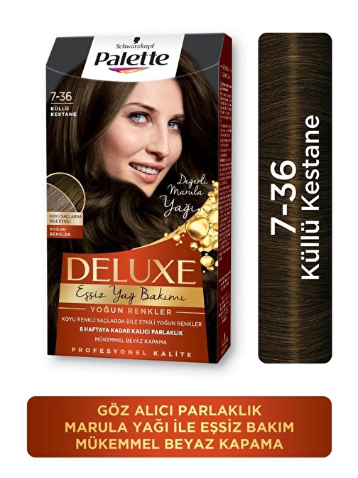 PALETTE DELUXE YOĞUN RENKLER 7-36 KÜLLÜ KESTANE SAÇ BOYASI