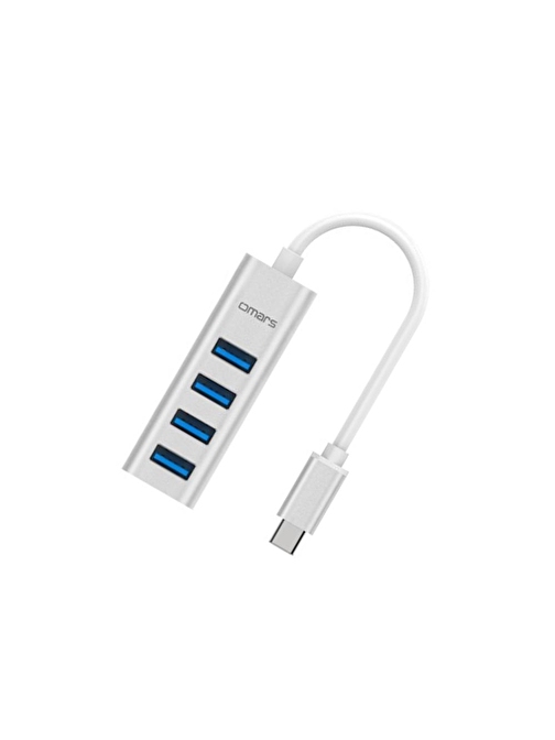 Omars USB Type-C 5 Gbps 4 Portlu USB 3.0 Hub Çoklayıcı