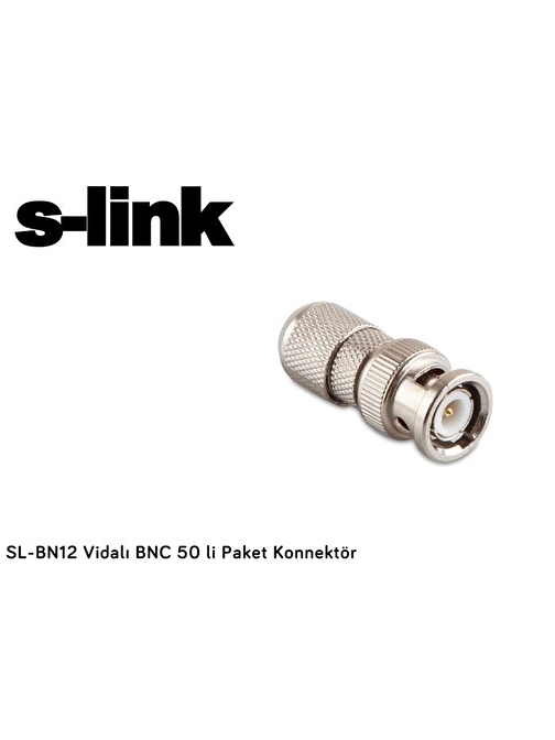 S-link SL-BN12 Vidalı BNC 50 li Paket Konnektör