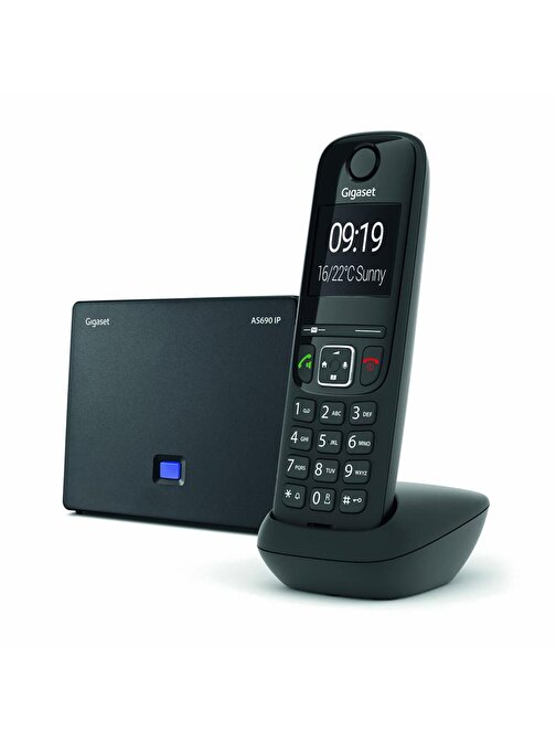 Gigaset AS690 IP Siyah Telsiz Dect Telefon 2" Ekran 150 Rehber