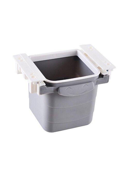 Mini Masa Çöp Kovası Plastik Tezgah Altı Geri Çekilebilir Yapışkanlı Görünmez Bölme Pratik (3877)