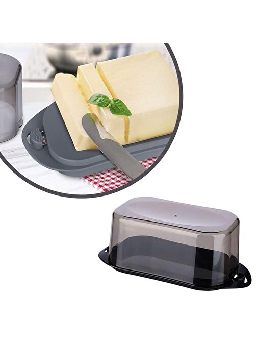 Kilitli Plastik Kapaklı Kahvaltılık Tereyağlık Peynirlik Erzak Saklama Kabı Ap-9428 (3877)