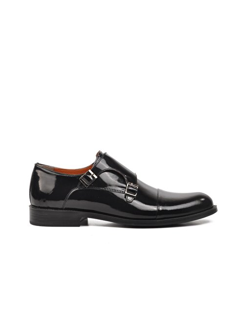 Ayakmod Premium 03253 Siyah Rugan Hakiki Deri Erkek Klasik Ayakkabı