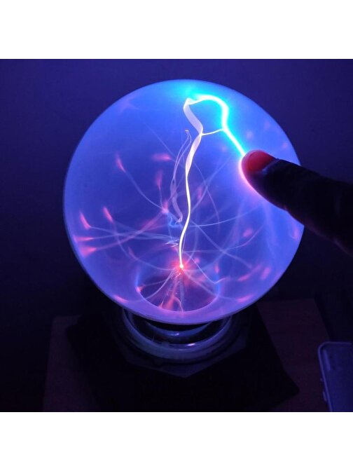 Orta Boy Plazma Küresi - Tesla Plazma Lambası (22x13) cm