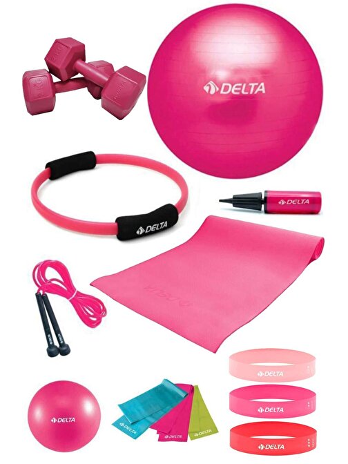 Delta 4 MM Minderli PFS Fuşya Full Pilates Seti ( 65 cm - 20 cm )