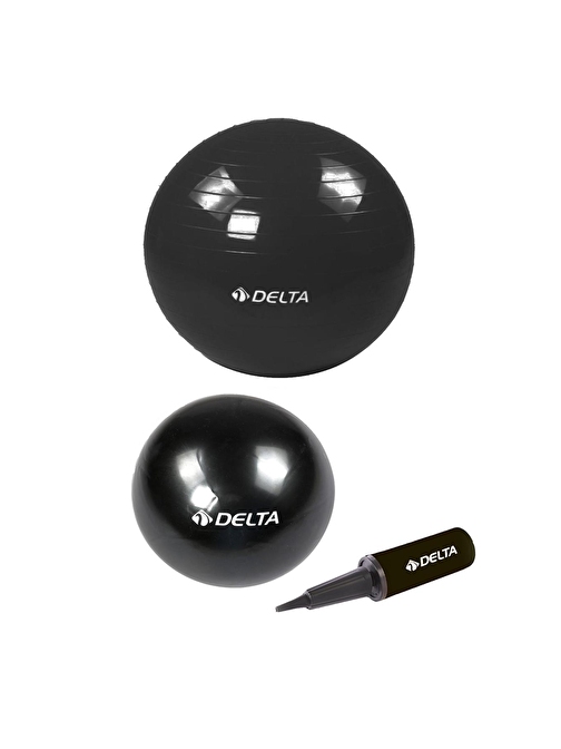 Delta 65 cm Pilates Topu 25 cm Mini Denge Topu Ve Pompası Seti