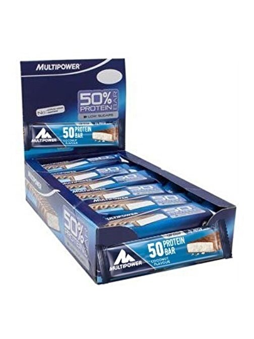 MULTİPOWER %50 PROTEİN BAR - COCONUT - 20 AD*50 GR