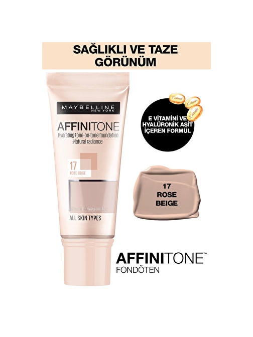 Maybelline New York Affinitone  Fondöten - 17 Rose Beige