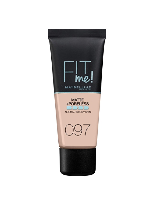 Maybelline New York Fit Me Matte+Poreless Fondöten - 97 Natural Porcelain