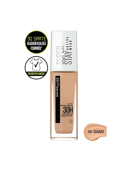 Maybelline New York Superstay Active Wear Fondöten- 30 Sand