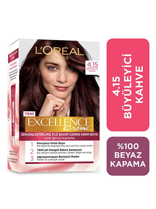 L'Oréal Paris Excellence Creme Saç Boyası 4.15 Büyüleyici Kahve