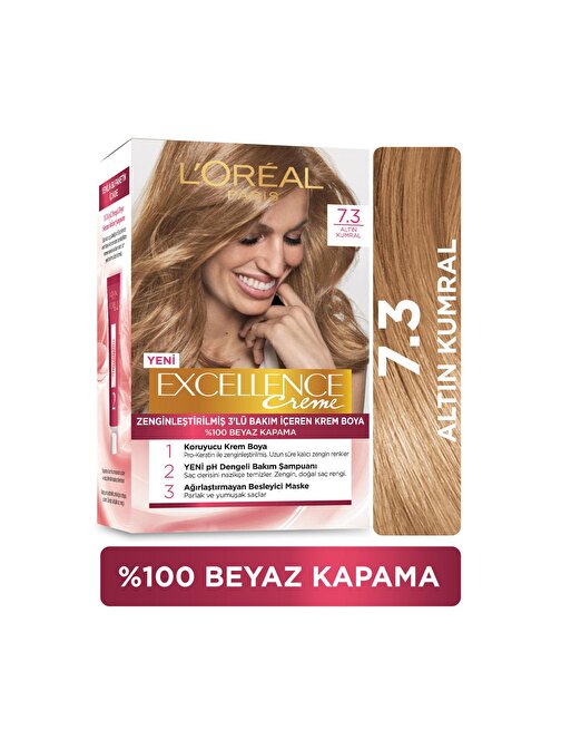 L'Oréal Paris Excellence Creme Saç Boyası  7.3 Altın Kumral