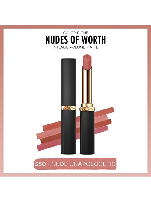 L'Oréal Paris Color Riche Intense Volume Matte Ruj -  550 Nude Unapologetic