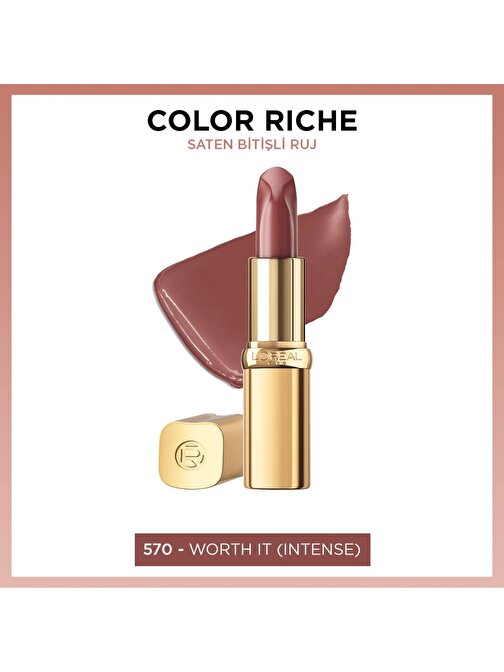 L'Oréal Paris Color Riche Saten Bitişli Ruj - 570 Worth It (Intense)